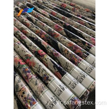 Commerce de gros 100% polyester en mousseline de soie imprimé floral